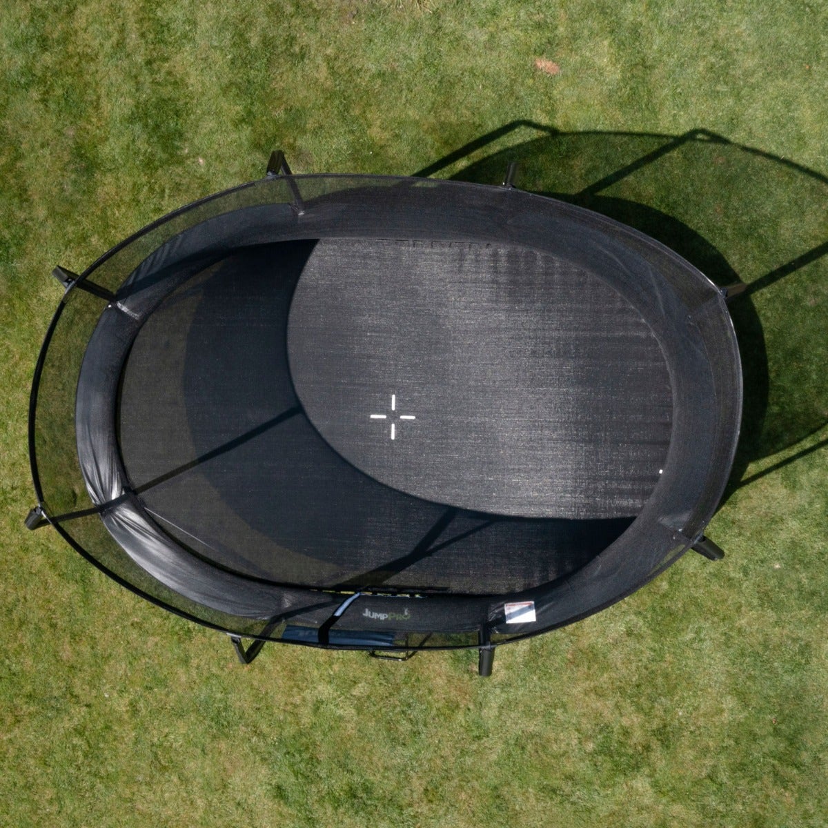 15ft x 10ft JumpPRO™ Xcel Black Oval Trampoline with Enclosure