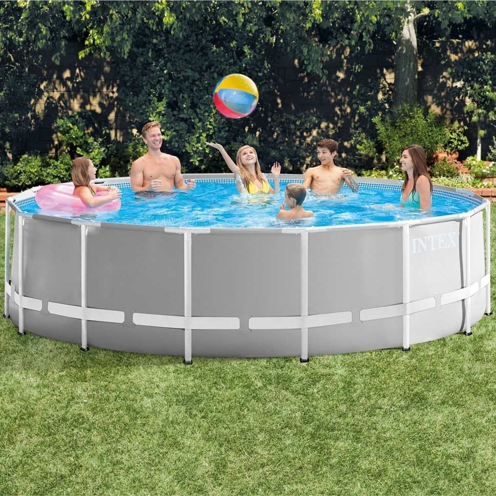 Intex 15ft x 48" Prism Frame™ Above Ground Swimming Pool with Filter Pump and Accessories (26726)