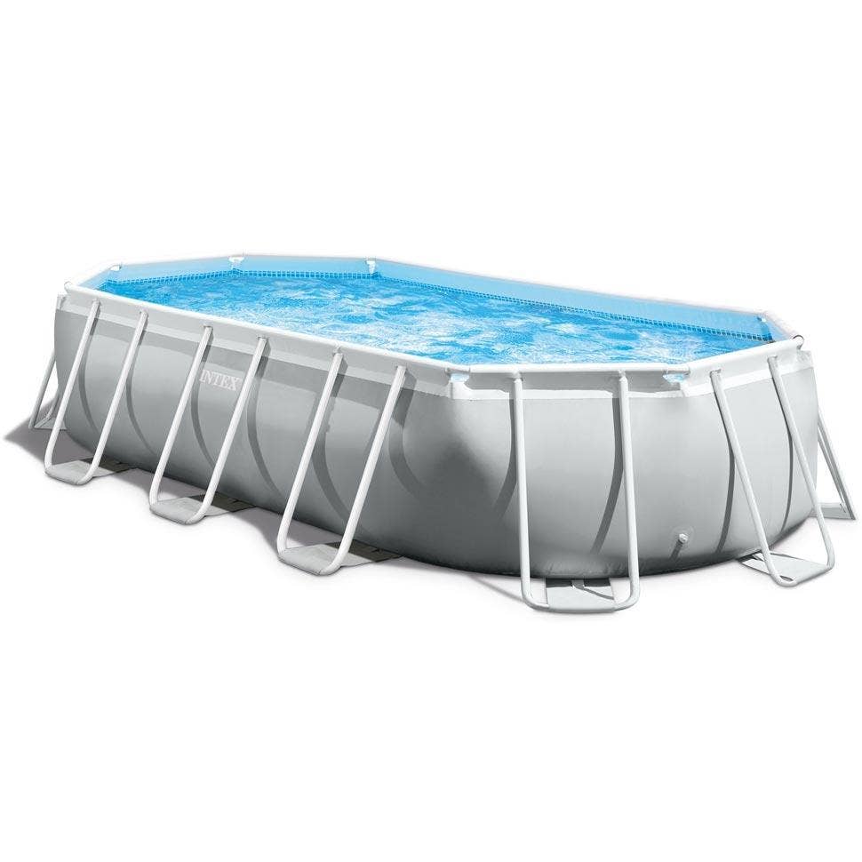 Intex 16' 6" x 9' x 48" Prism Frame™ Oval Above Ground Swimming Pool with Filter Pump and Accessories (26796) - NEW for 2019