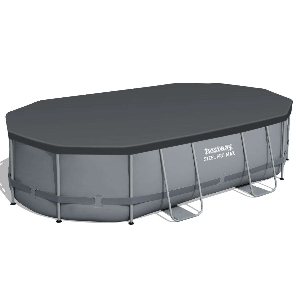 Bestway 16ft x 10ft x 42" Oval Steel Pro MAX Above Ground Swimming Pool, Filter Pump & Accessories