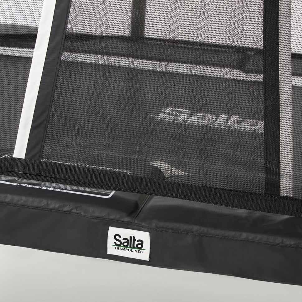 10ft x 7ft Salta Black Rectangular Premium Trampoline with Enclosure (5362)