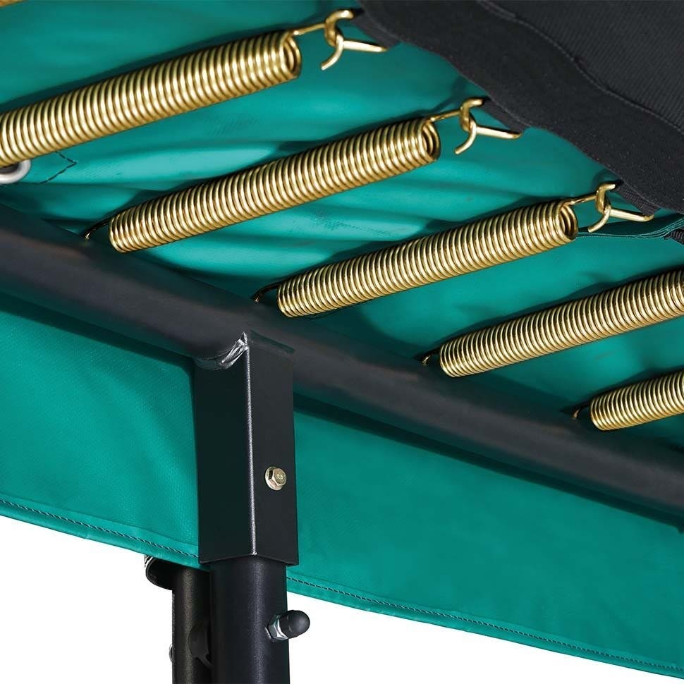 10ft x 7ft Salta Green Rectangular First Class Trampoline with Enclosure (5375G)