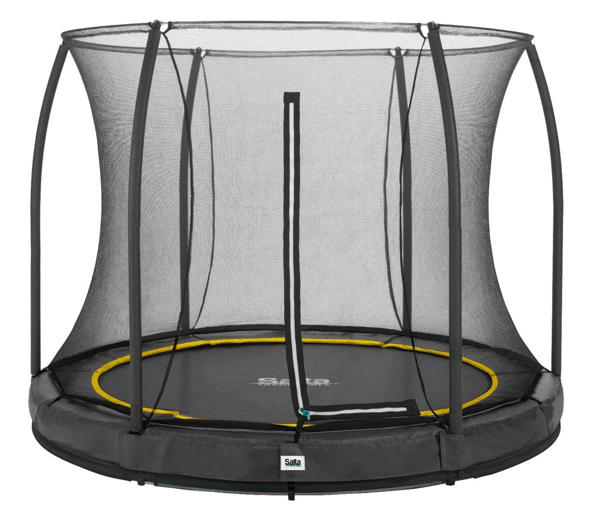 10ft Salta black Comfort Edition InGround Round Trampoline with Enclosure