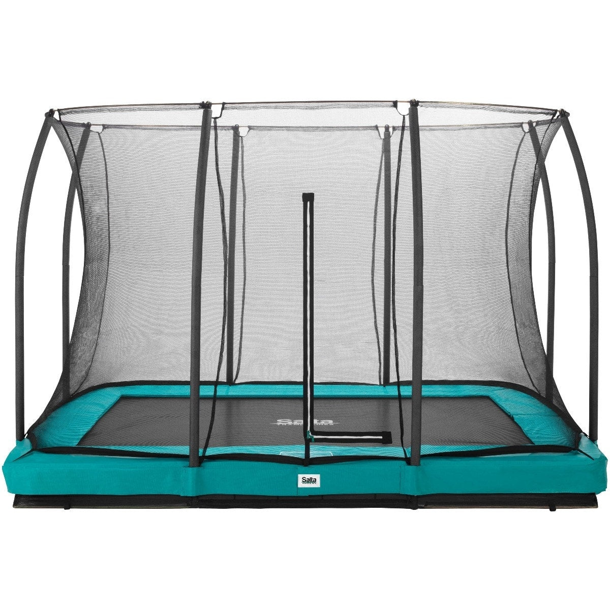 10ft x 7ft Salta Green Rectangular Comfort Edition Inground Trampoline with Enclosure - In Stock April