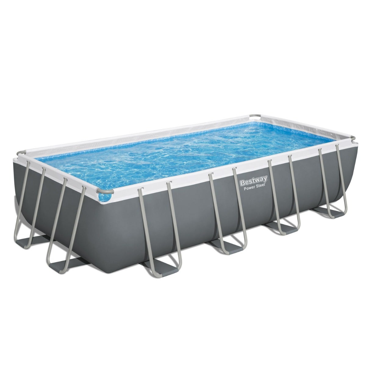 Bestway 18ft x 9ft x 48" Rectangular Steel Pro MAX™ Above Ground Swimming Pool, Sand Filter Pump & Accessories