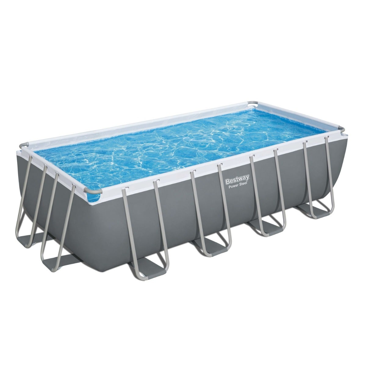 Bestway 16ft x 8ft x 48" Rectangular Steel Pro MAX Above Ground Swimming Pool, Sand Filter Pump & Accessories