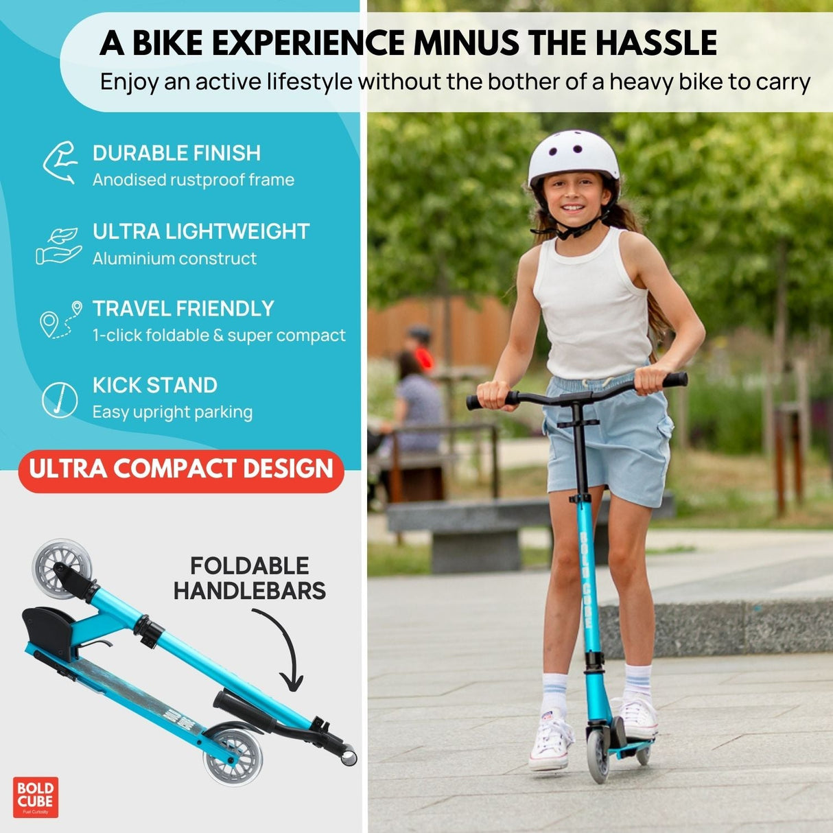 Turquoise - Deluxe 2 Wheel Scooter