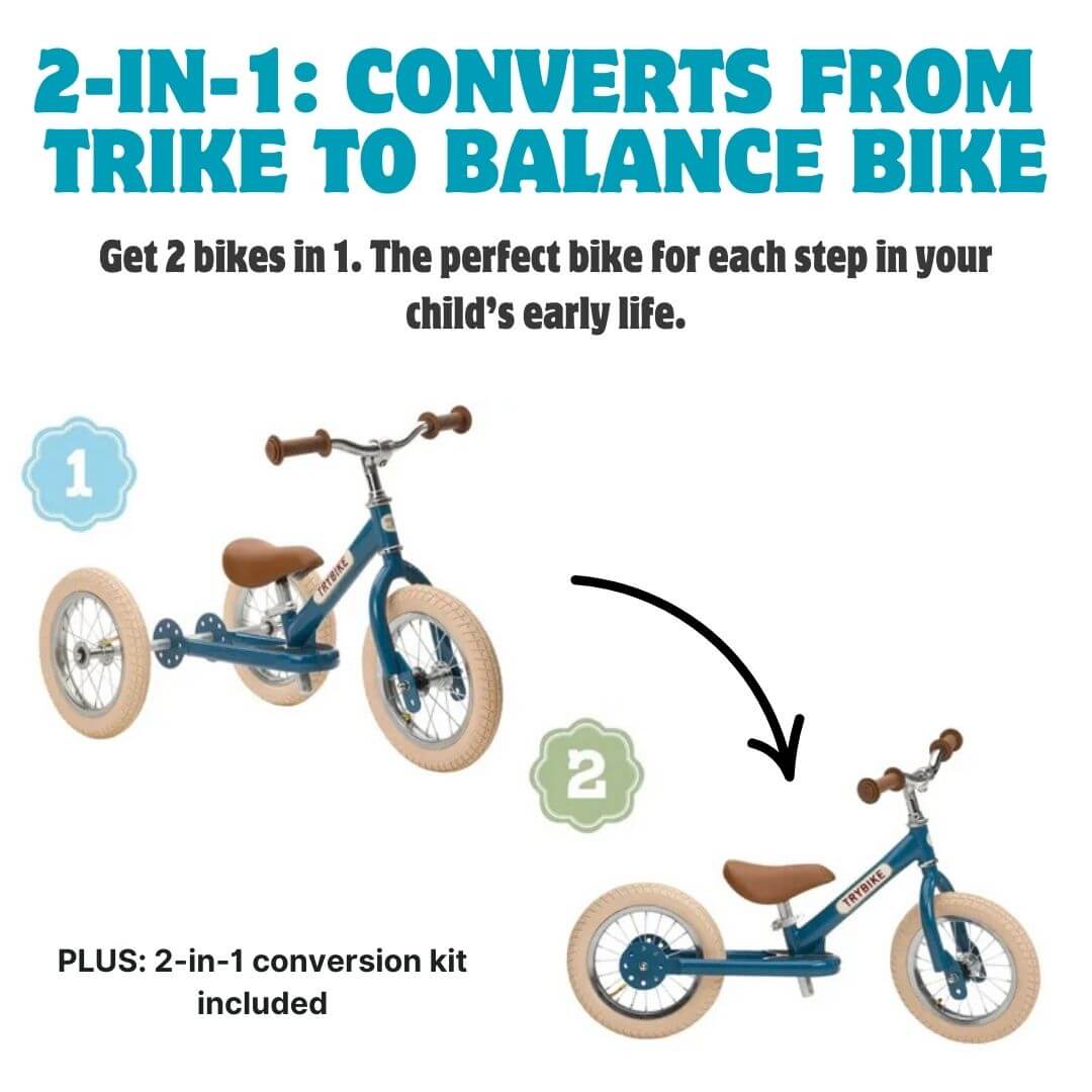 Trybike 2-in-1 Convertible Balance Bike & Trike