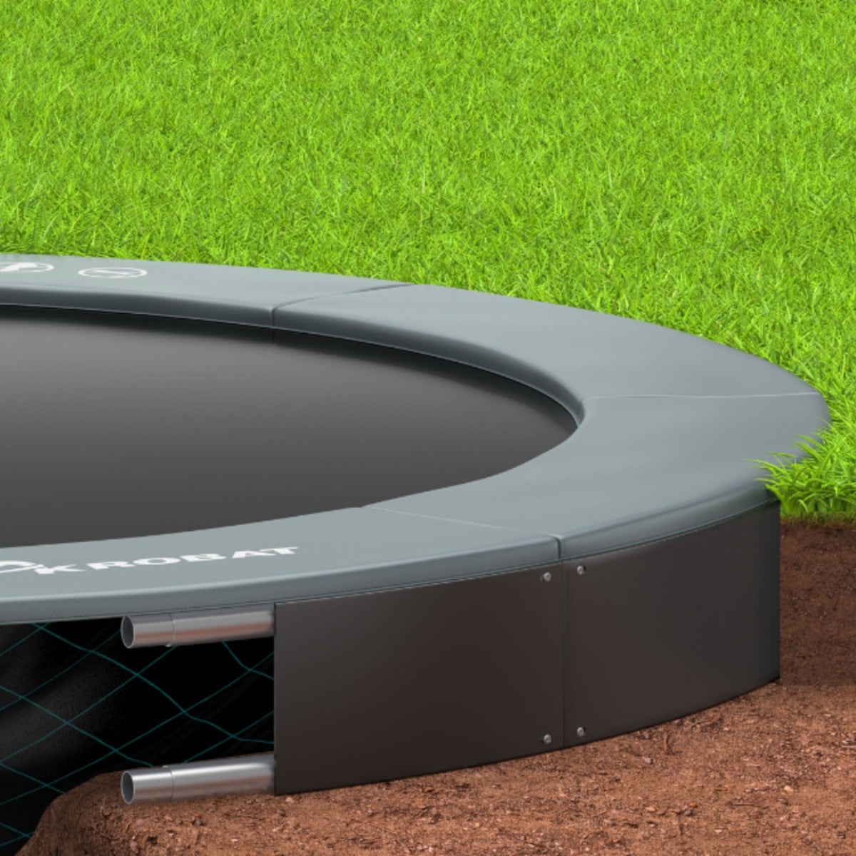 14ft Akrobat Orbit Flat Round Trampoline