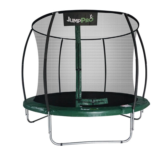 10ft JumpPRO™ Xcite Black Round Trampoline with Enclosure (J10G)