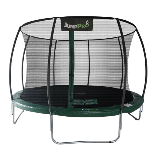 12ft JumpPRO™ Xcite Black Round Trampoline with Enclosure (J12G)