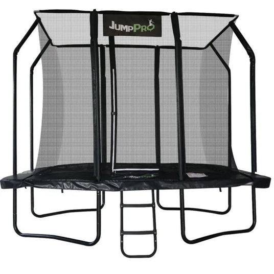 9ft x 6ft JumpPRO™ Xcel Black Rectangular Trampoline with Enclosure (JR96B)B