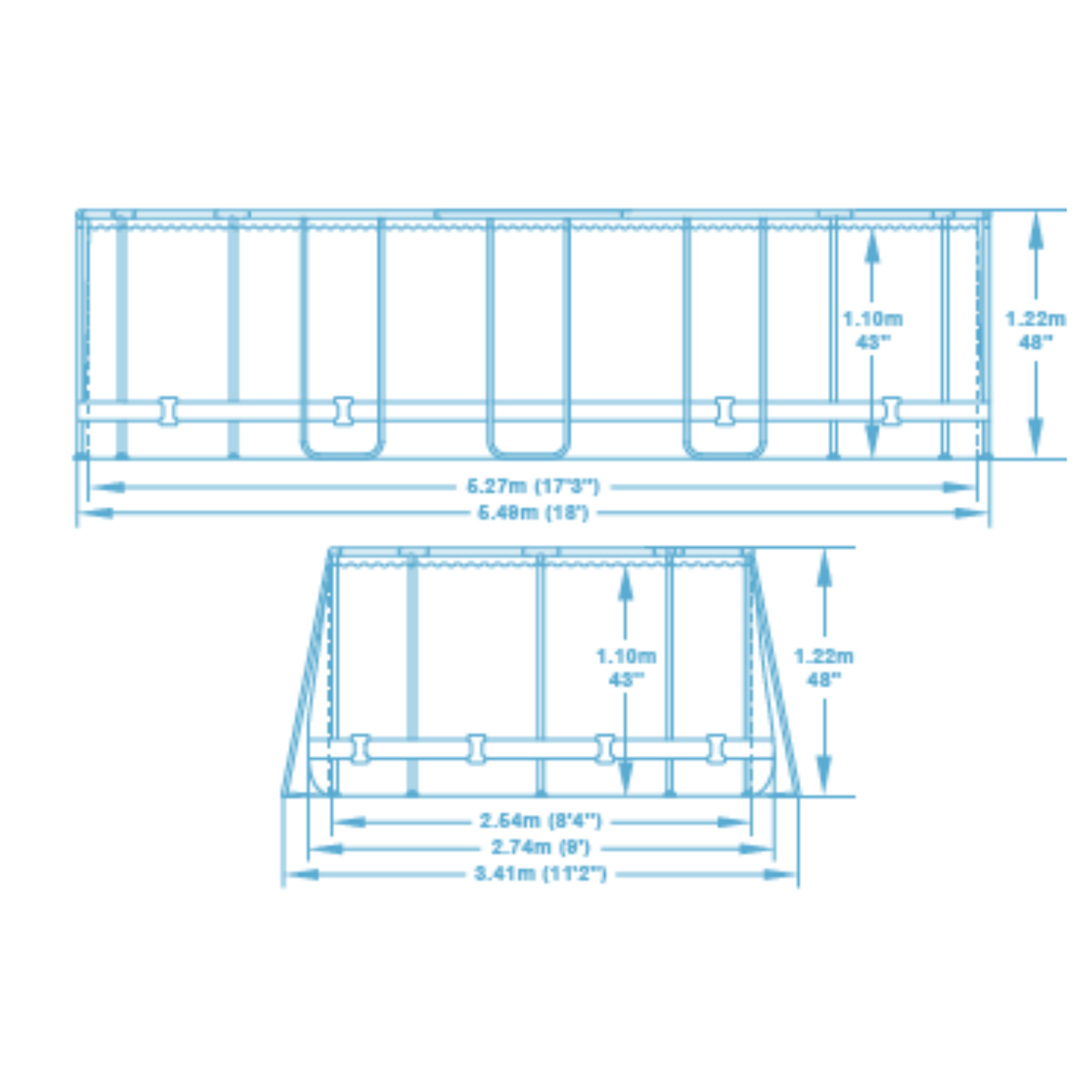 Bestway 18ft x 9ft x 48" Oval Steel Pro Max Above Ground Swimming Pool, Filter Pump & Accessories