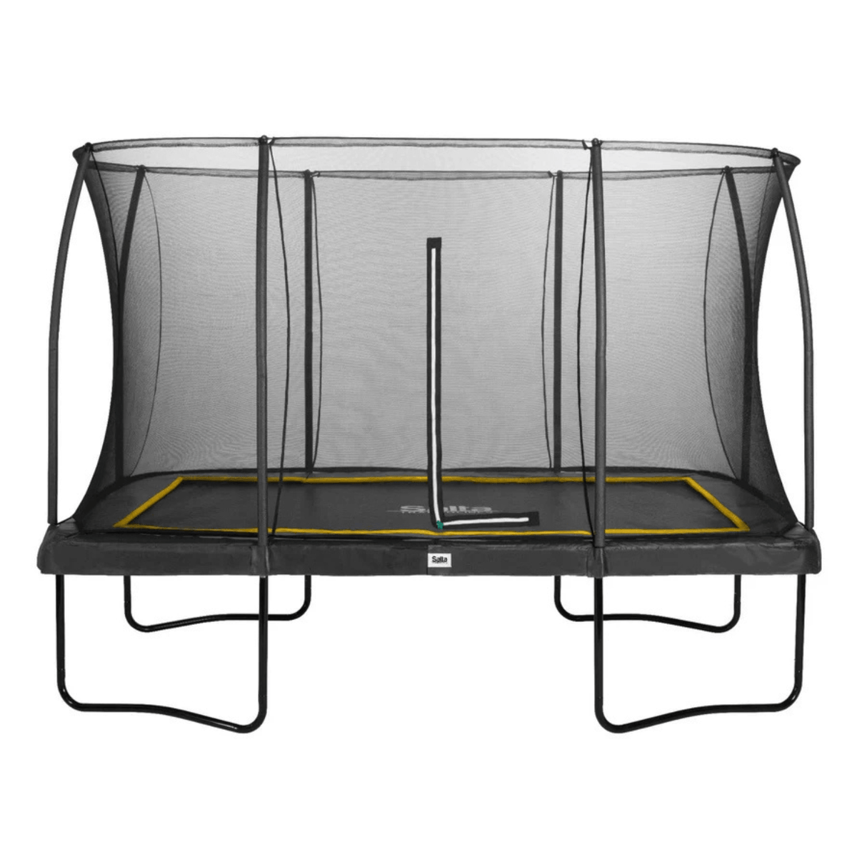 12ft x 8ft Salta Black Rectangular Comfort Edition Trampoline with Enclosure