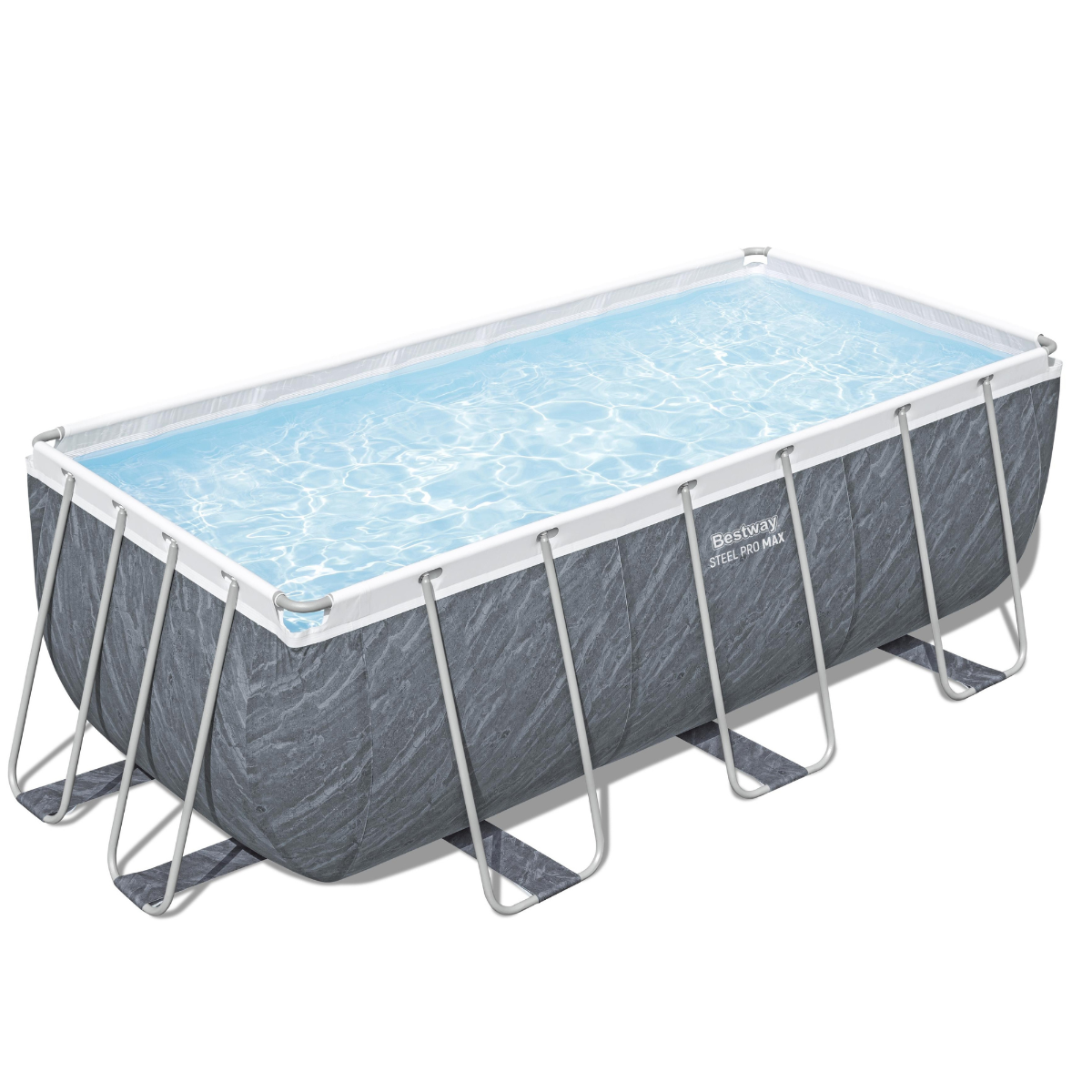 Bestway 13ft 6" x 6ft 7" x 48" Rectangular Steel Pro MAX™ Above Ground Swimming Pool, Filter Pump & Accessories