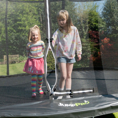 10ft x 7ft JumpPRO™ Xcel Black Rectangular Trampoline with Enclosure