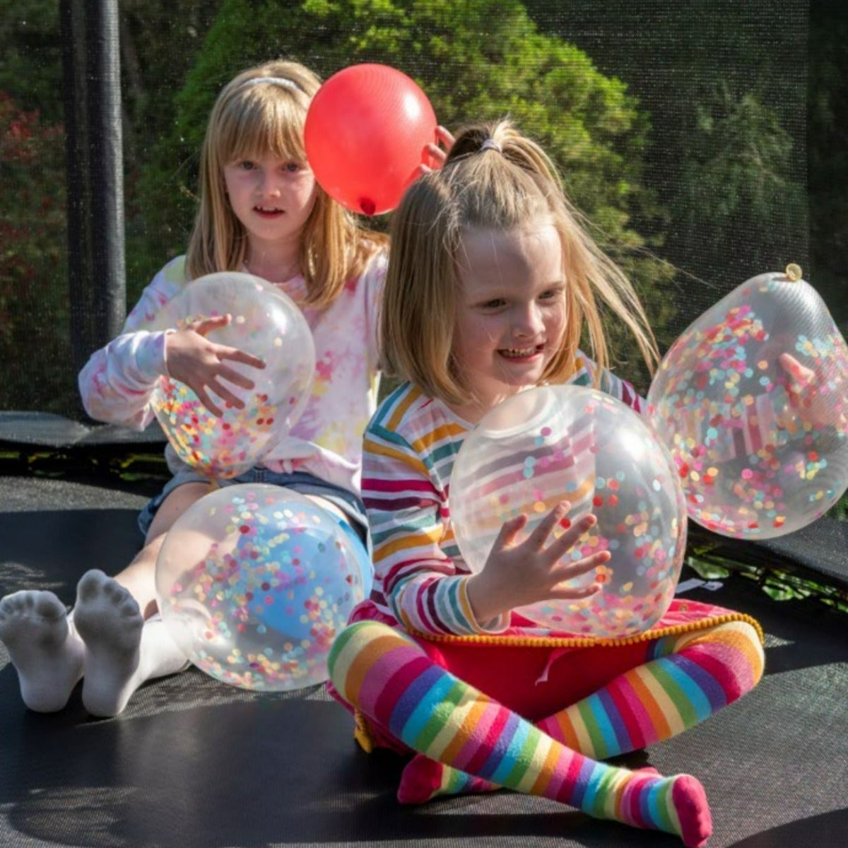 10ft x 7ft JumpPRO™ Xcel Black Oval Trampoline with Enclosure