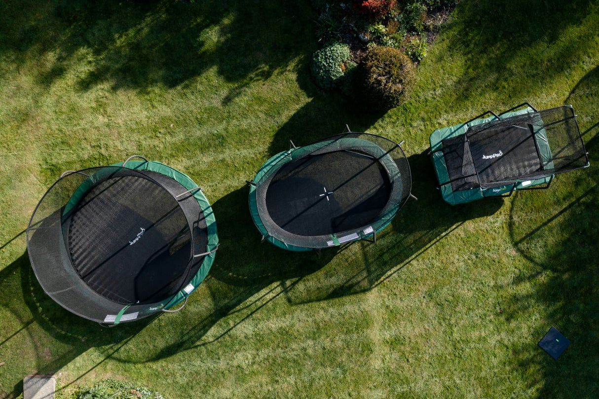 9ft x 6ft JumpPRO™ Xcite Green Rectangular Trampoline with Enclosure