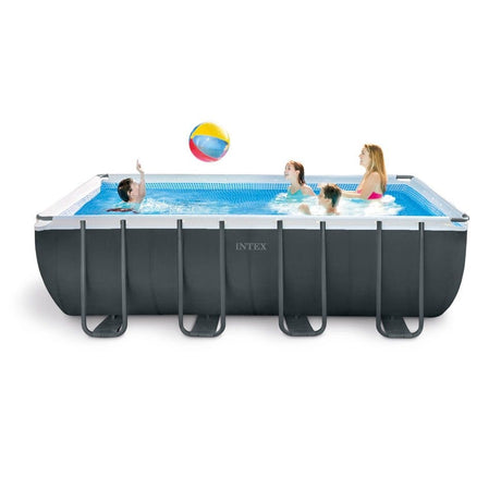 Intex 18ft x 9ft x 52" Ultra XTR Frame Rectangular Above Ground Swimming Pool with Sand Filter Pump and Accessories (26356) - NEW for 2019