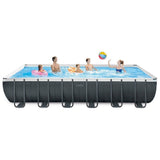 Intex 24ft x 12ft x 52" Ultra XTR Frame Rectangular Above Ground Swimming Pool with Sand Filter Pump and Accessories (26364) - NEW for 2019