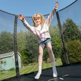 10ft JumpPRO™ Xcel Black Round Trampoline with Enclosure
