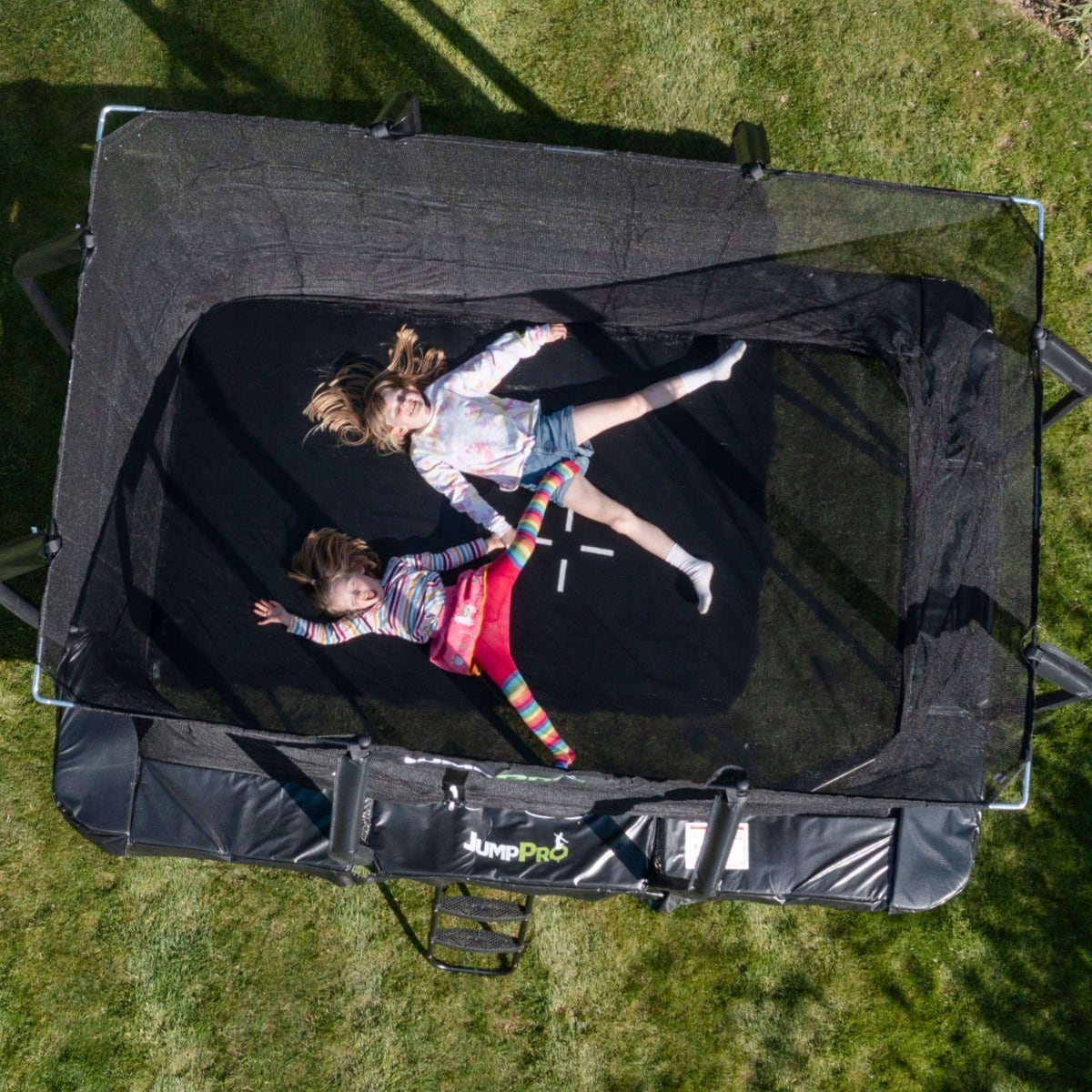 9ft x 6ft JumpPRO™ Xcel Black Rectangular Trampoline with Enclosure