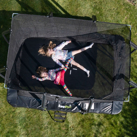 12ft x 8ft JumpPRO™ Xcel Black Rectangular Trampoline with Enclosure