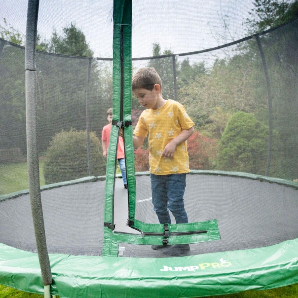 12ft JumpPRO™ Xcite Green Round Trampoline with Enclosure
