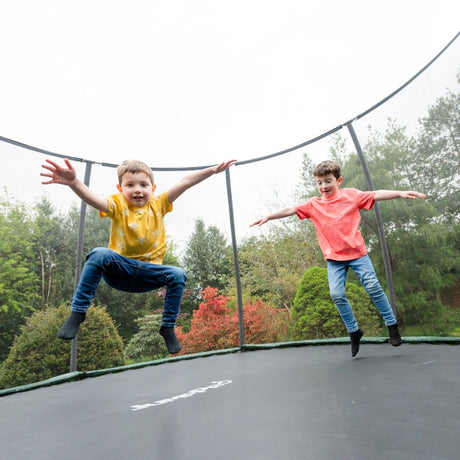 10ft JumpPRO™ Xcite Green Round Trampoline with Enclosure