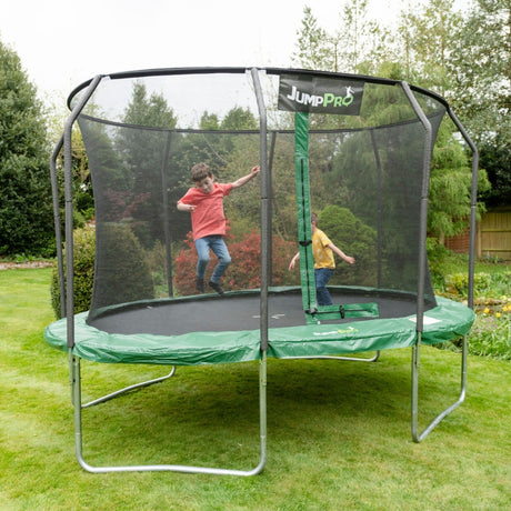 12ft x 8ft JumpPRO™ Xcite Green Oval Trampoline with Enclosure
