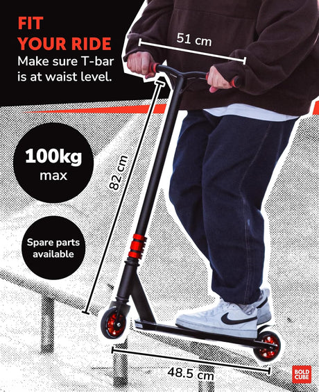 Black - Deluxe Stunt Scooter