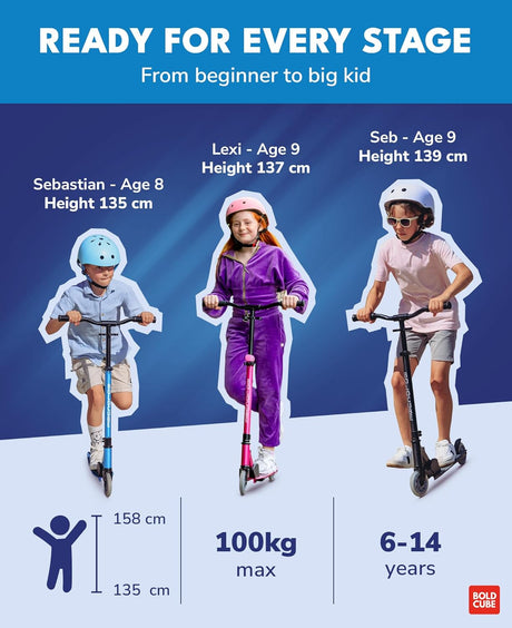 Sapphire - Deluxe 2 Wheel Scooter