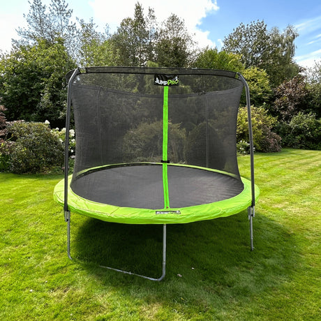 12ft JumpPRO® Xplore Green Round Trampoline with Enclosure