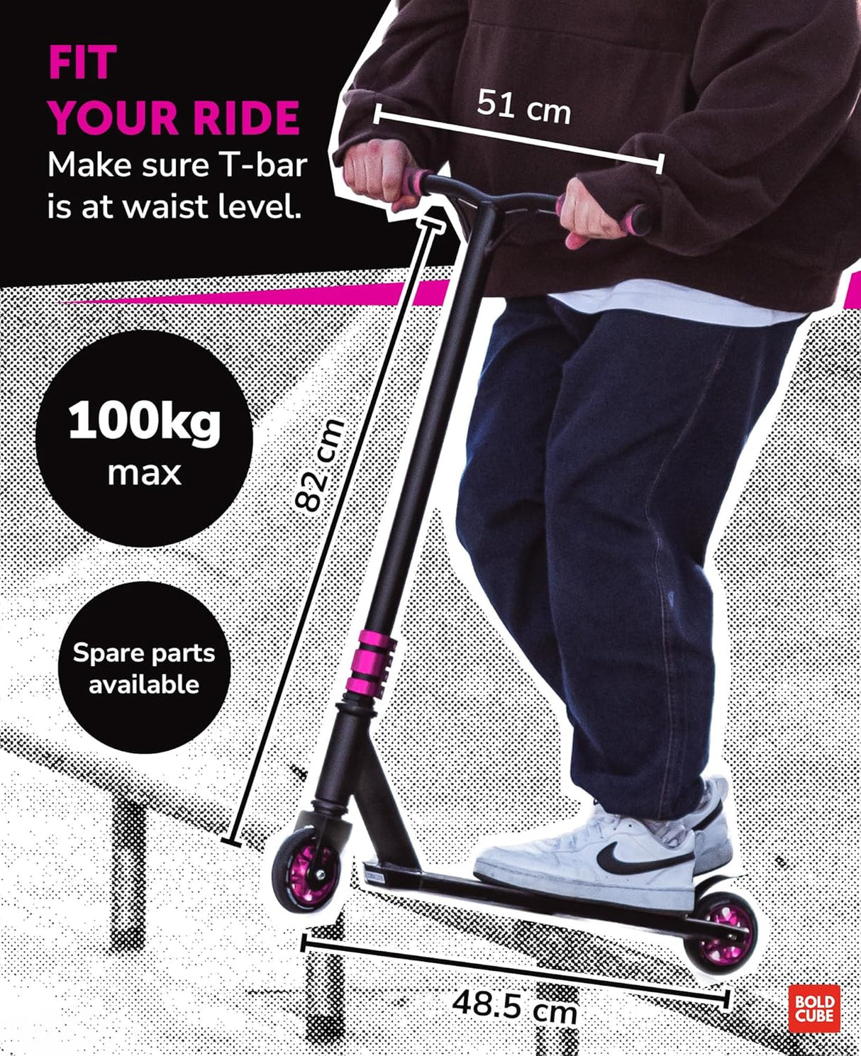 Pink - Deluxe Stunt Scooter