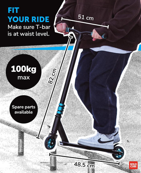 Cyan - Deluxe Stunt Scooter