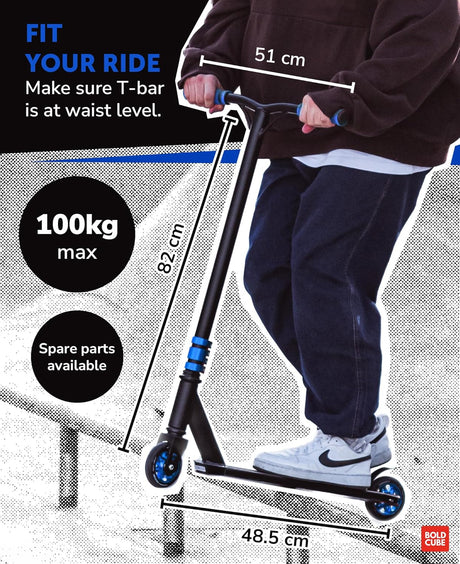 Navy - Deluxe Stunt Scooter