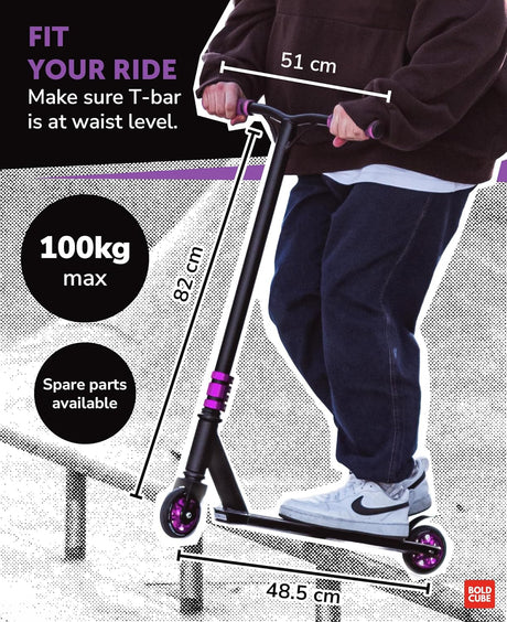 Purple - Deluxe Stunt Scooter