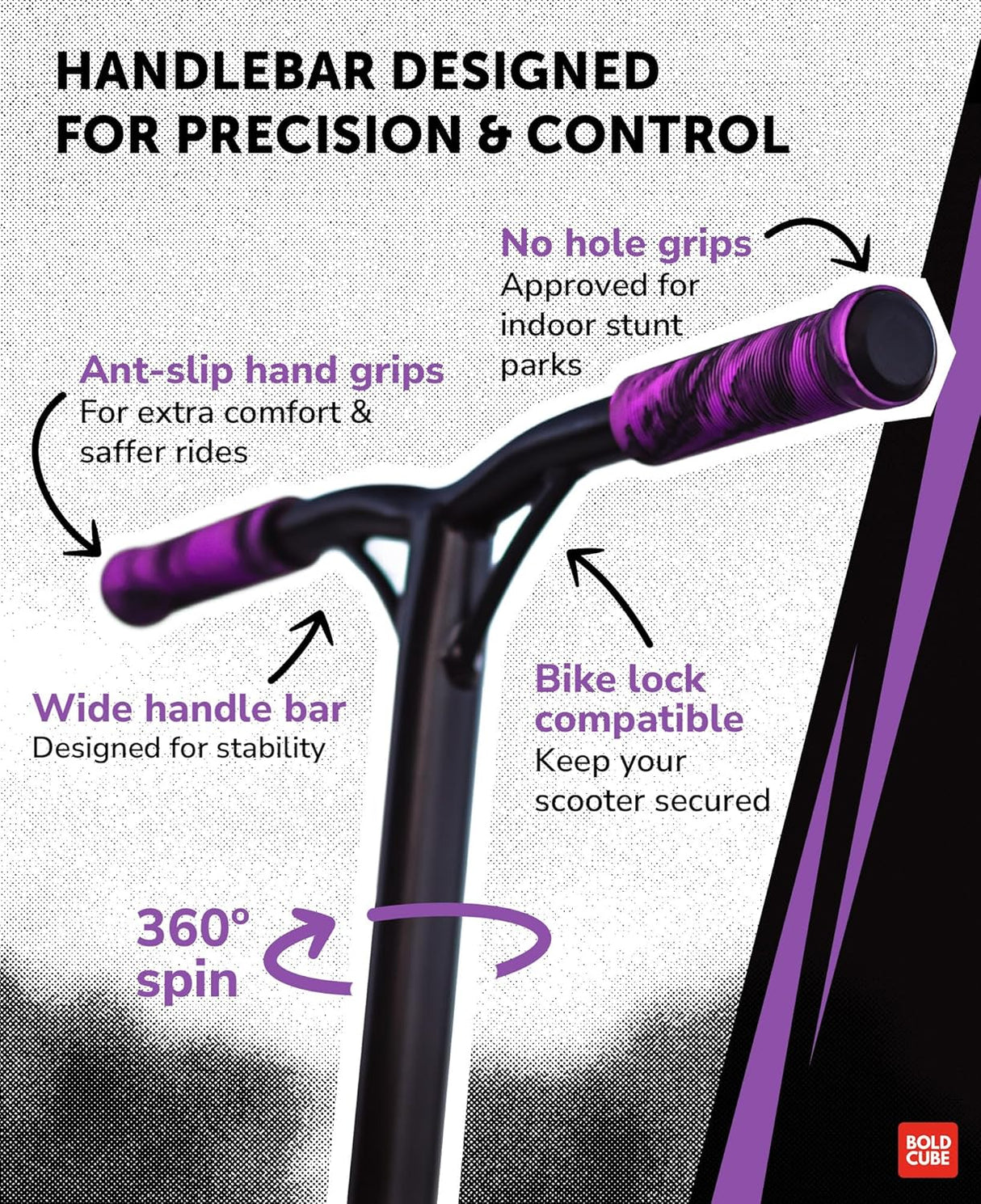 Purple - Deluxe Stunt Scooter