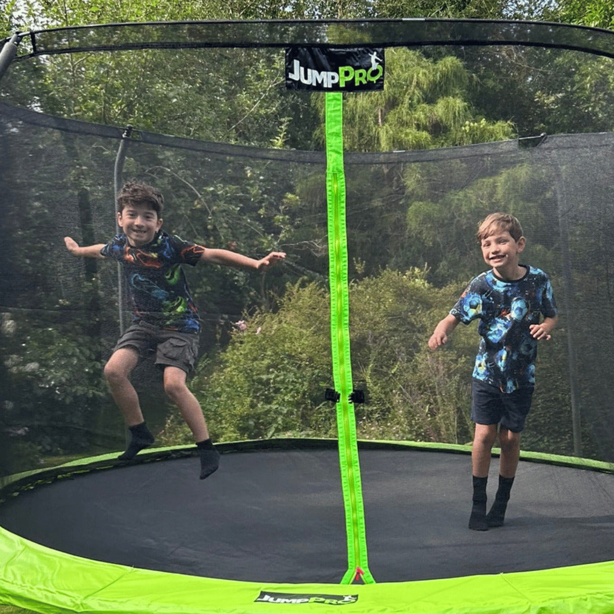 10ft x 7ft JumpPRO® Xplore Green Rectangular Trampoline with Enclosure