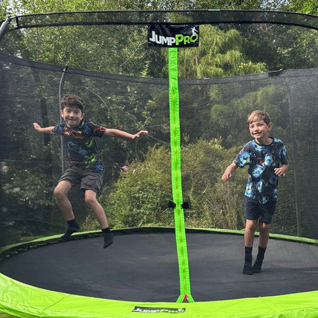 10ft x 7ft JumpPRO® Xplore Green Rectangular Trampoline with Enclosure