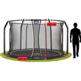 8ft 2" Salta Black Royal Baseground Round Trampoline