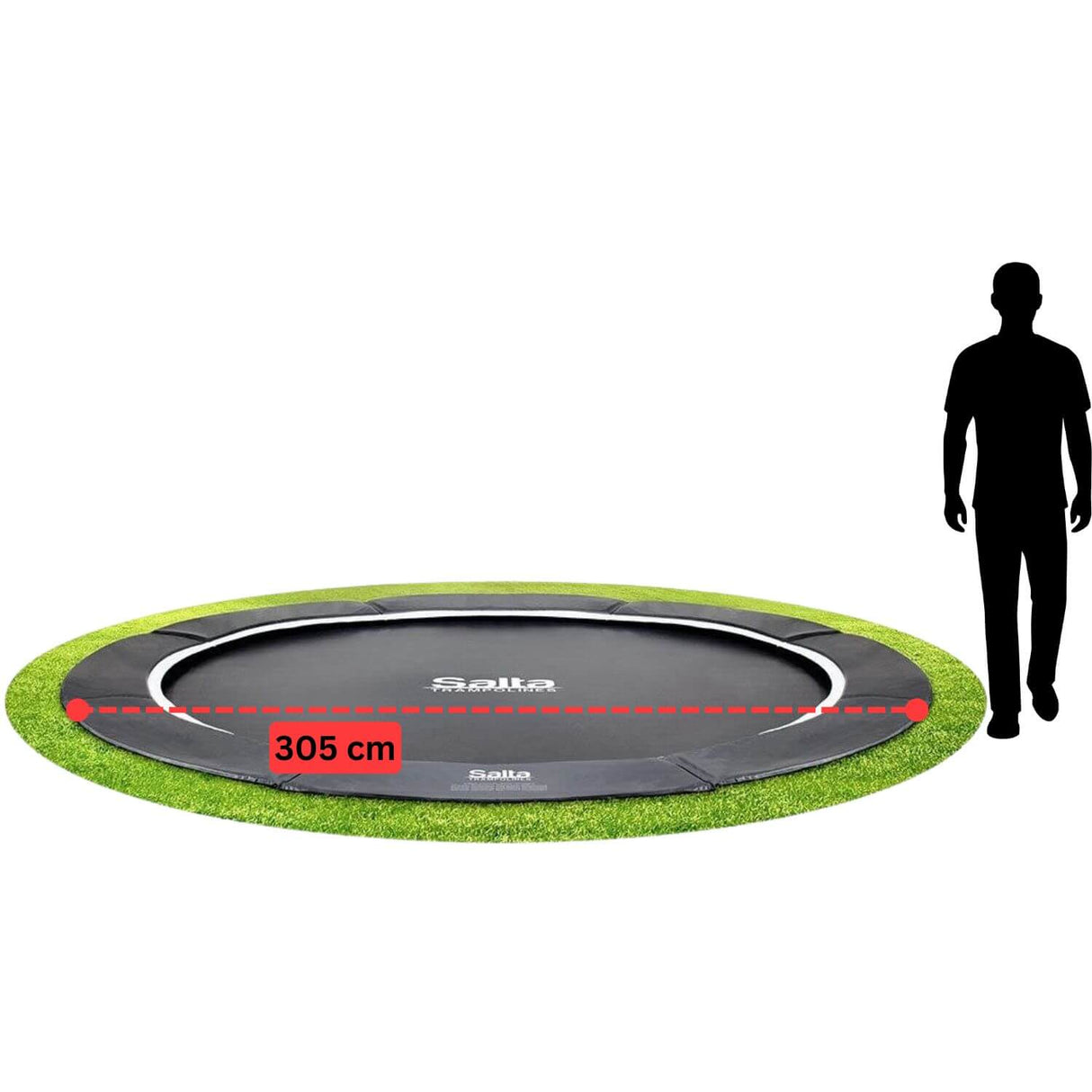 10ft Salta Royal Baseground Black Round Trampoline