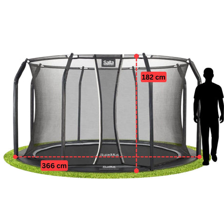 12ft Salta Royal Baseground Black Round Trampoline