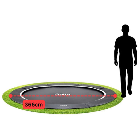 12ft Salta Royal Baseground Black Round Trampoline