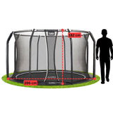 13ft Salta Black Royal Baseground Round Trampoline with Enclosure