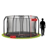 14ft Salta Royal Baseground Black Round Trampoline with Enclosure
