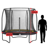 10ft Salta Black Round Comfort Edition Trampoline with Enclosure