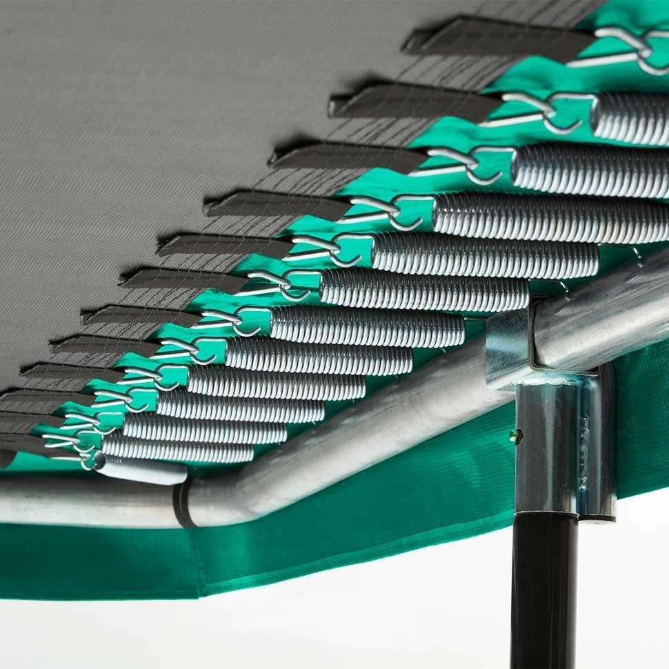 10ft x 7ft Green Rectangular Comfort Edition Trampoline with Enclosure (5092G)