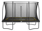 12ft x 8ft Salta Black Rectangular Comfort Edition Trampoline with Enclosure