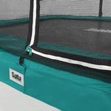 12ft x 8ft Salta Green Rectangular Comfort Edition Trampoline with Enclosure